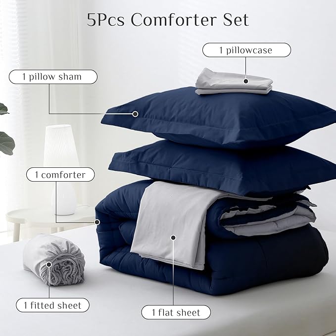 Down Alternative Comforter Set - Twin XL - 5 Piece