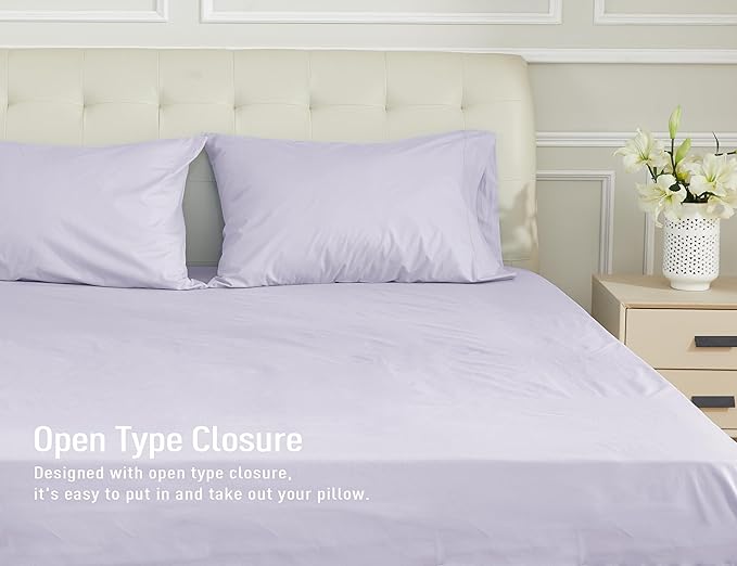100% Cotton Pillowcase Set - King - 20 x 40 in - 2 Piece