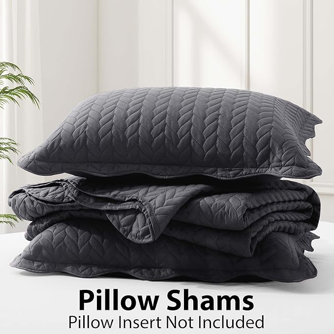 Microfiber Quilt Set - King - 3 Piece