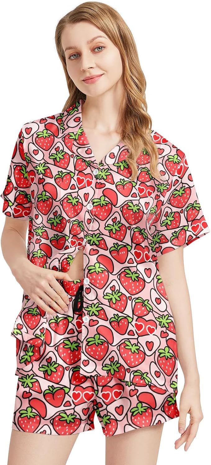 Women's Pajama Set - Short Sleeve - 2 Piece