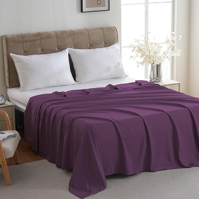 Microfiber Hypoallergenic Flat Sheet - Queen - 6 Pack