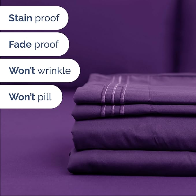 Cooling Bed Sheet Set - Queen - 4 Piece