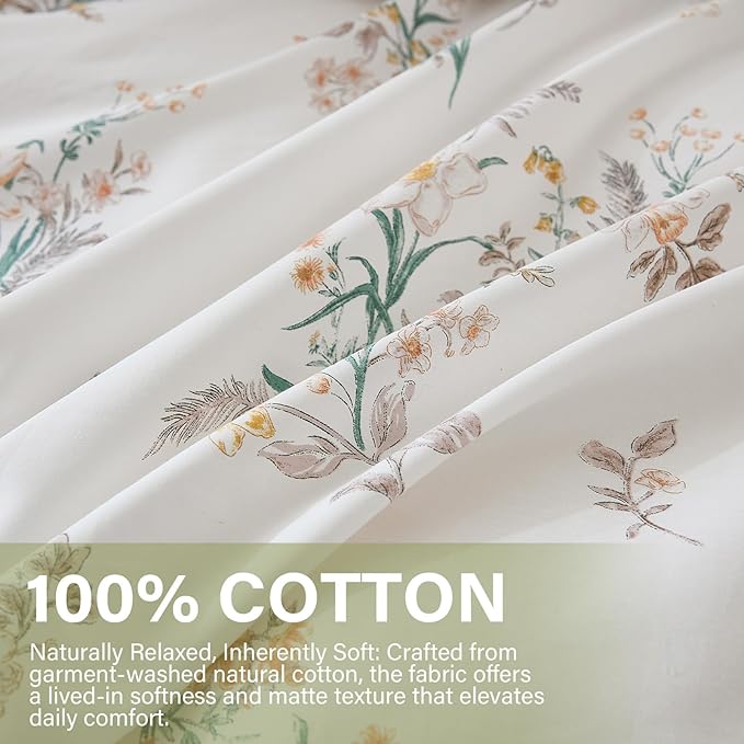 100% Cotton Duvet Cover Set - Queen - 3 Piece