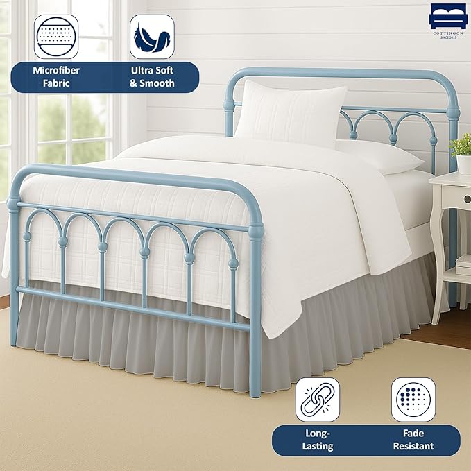Microfiber Bed Skirt - Queen - 22 in Drop
