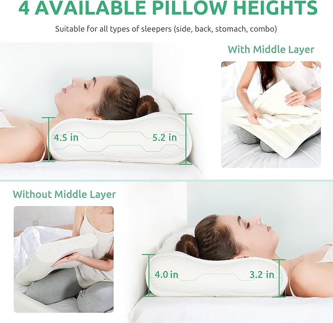 Memory Foam Cooling Bed Pillow
