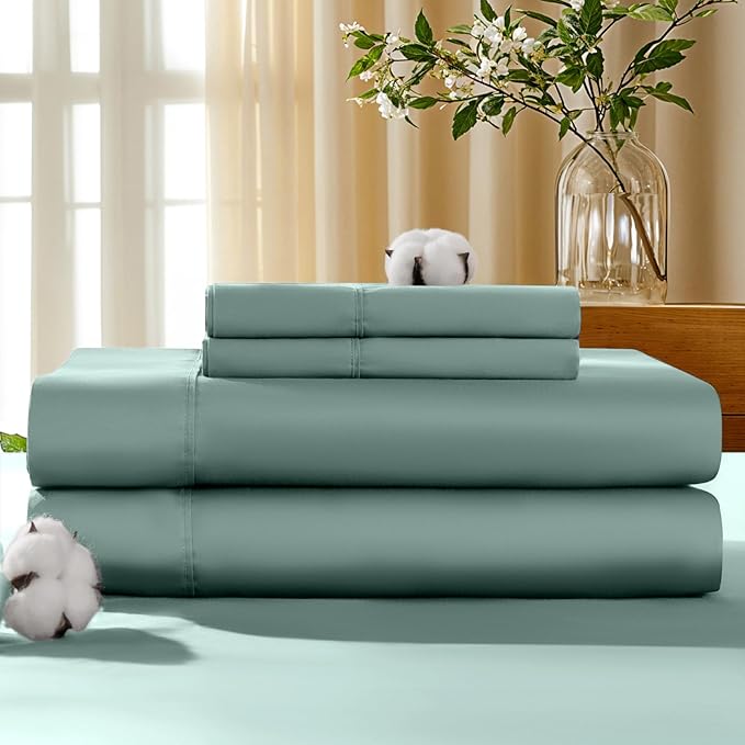 100% Cotton Bed Sheet Set - Full - 4 Piece