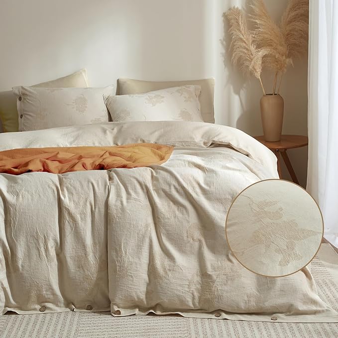 Linen Duvet Cover Set - Queen - 3 Piece