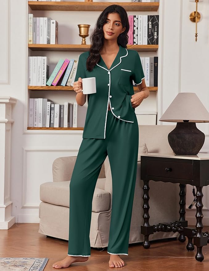 Women's Pajama Set - Short Sleeve - 2 Piece