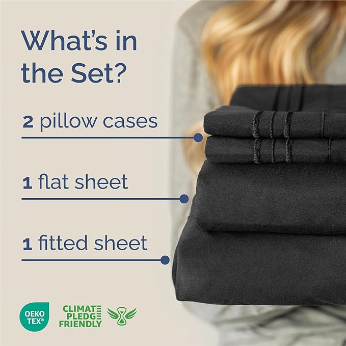 Cooling Bed Sheet Set - King - 4 Piece