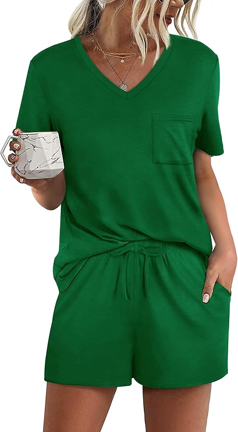 Women's Pajama Set - Short Sleeve - 2 Piece