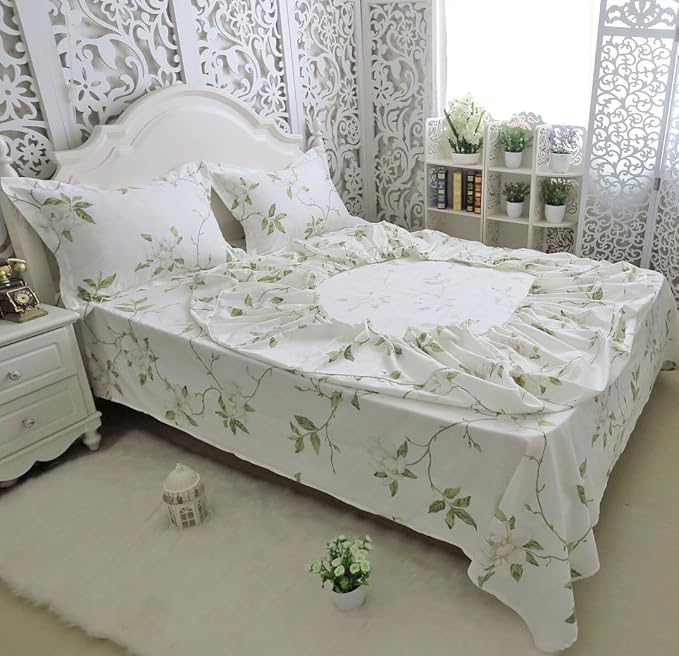 100% Cotton Bed Sheet Set - Queen - 4 Piece