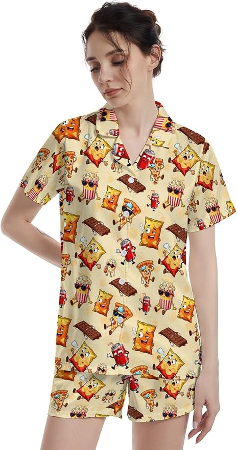 Women's Pajama Set - Short Sleeve - 2 Piece