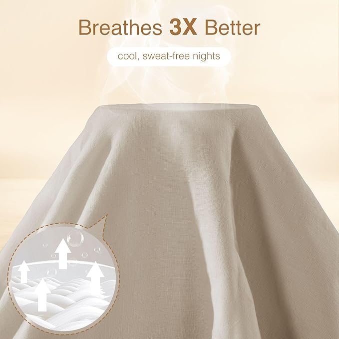 Linen Duvet Cover Set - King - 3 Piece