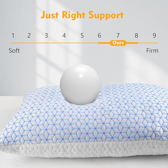 Memory Foam Cooling Bed Pillow - Queen
