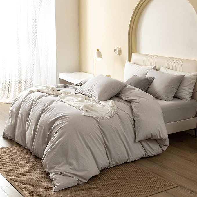 Linen Duvet Cover Set - King - 3 Piece