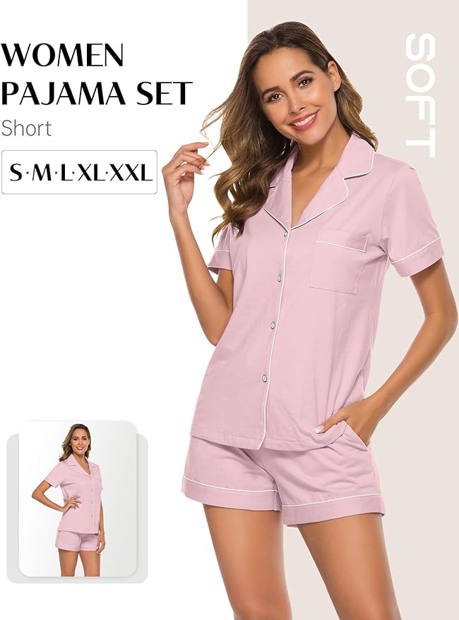 Women's Pajama Set - Short Sleeve - 2 Piece