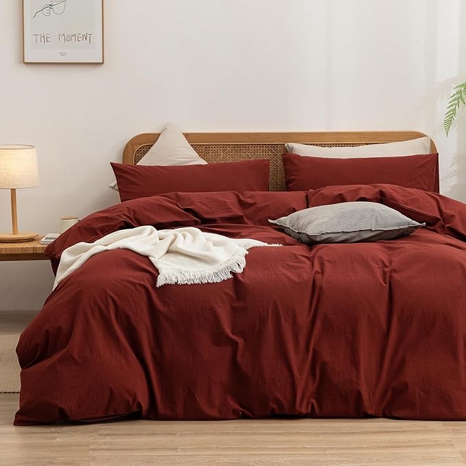 Linen Duvet Cover Set - Full - 3 Piece