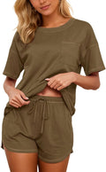 Women's 100% Cotton Shorts Pajama Set - Short Sleeve - 2 Piece