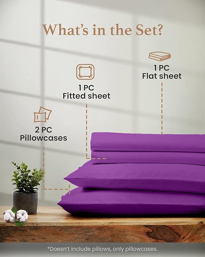 Bed Sheet Set - Queen - 4 Piece