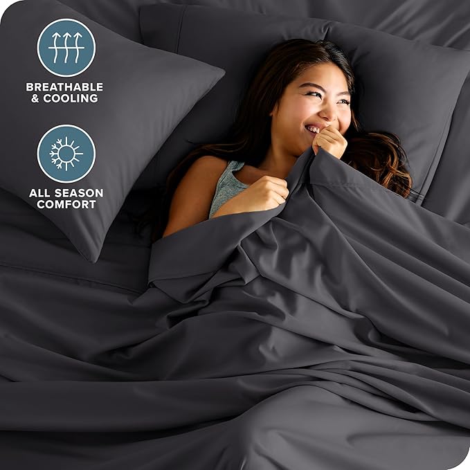 Microfiber Bed Sheet Set - King - 4 Piece