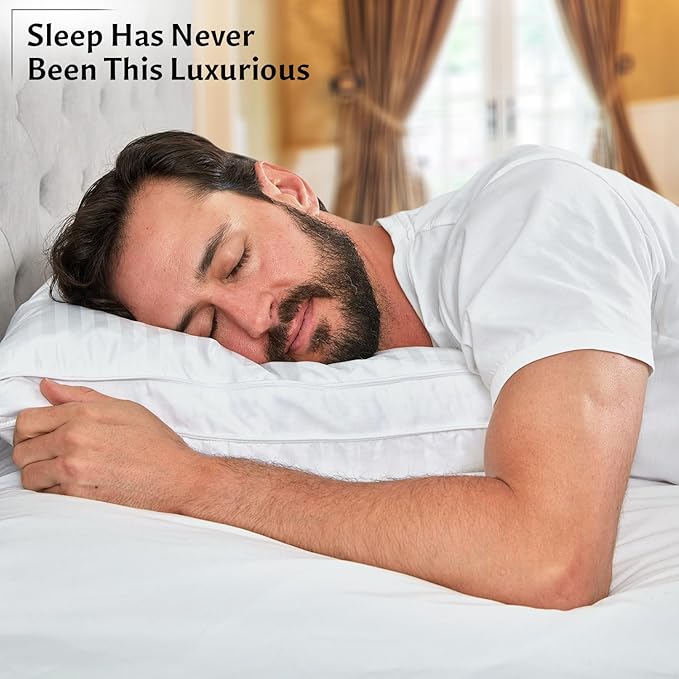100% Cotton Bed Pillow - Queen - 2 Pack