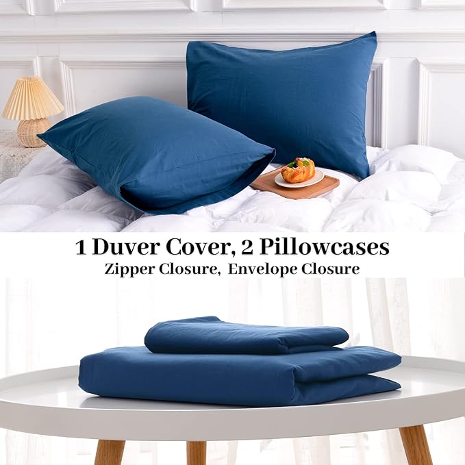 Linen Duvet Cover Set - Full - 3 Piece