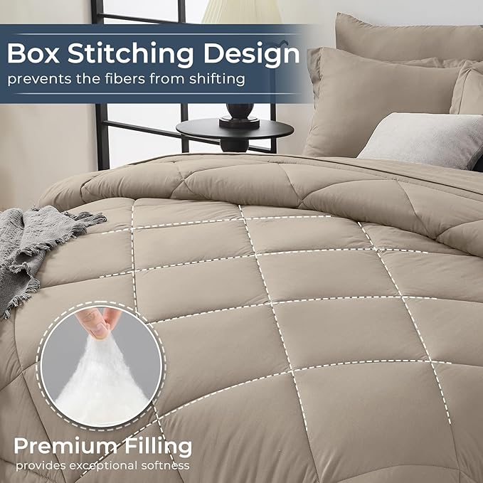 Linen Comforter Set - Full - 7 Piece