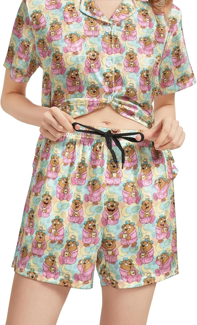 Women's Pajama Set - Short Sleeve - 2 Piece
