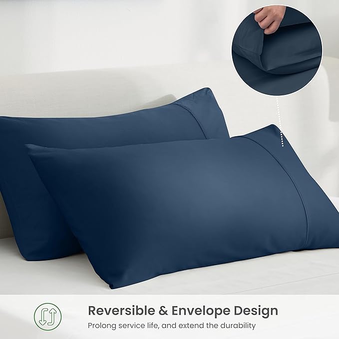 Bamboo Cooling Pillowcase Set - Queen - 2 Pack