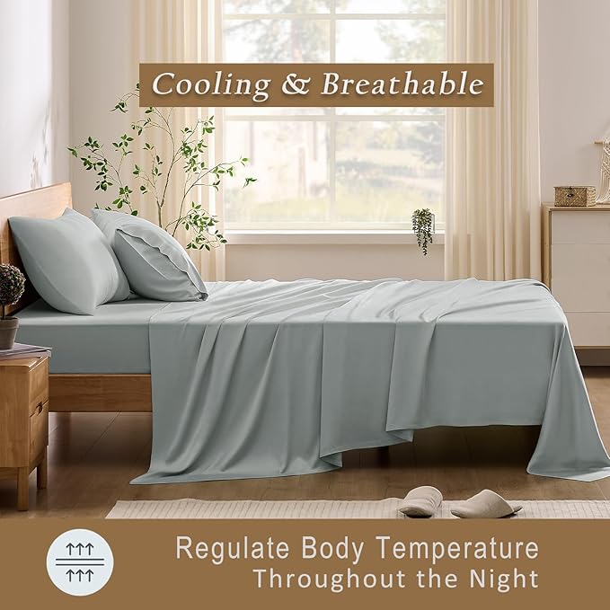 Bamboo Cooling Bed Sheet Set - Twin - 3 Piece