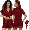 Satin Shorts Pajama Set - 3 Piece