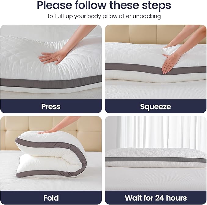 Memory Foam Body Pillow - Full - 20 x 54 in