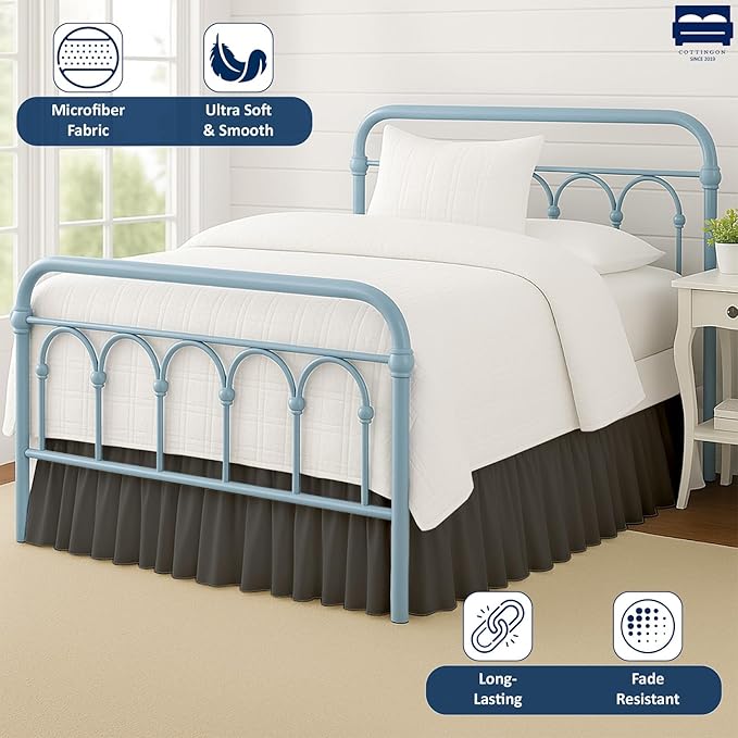 Microfiber Bed Skirt - Full - 12 in Drop