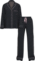 Women's Flannel Pants Pajama Set - Long Sleeve - 2 Piece