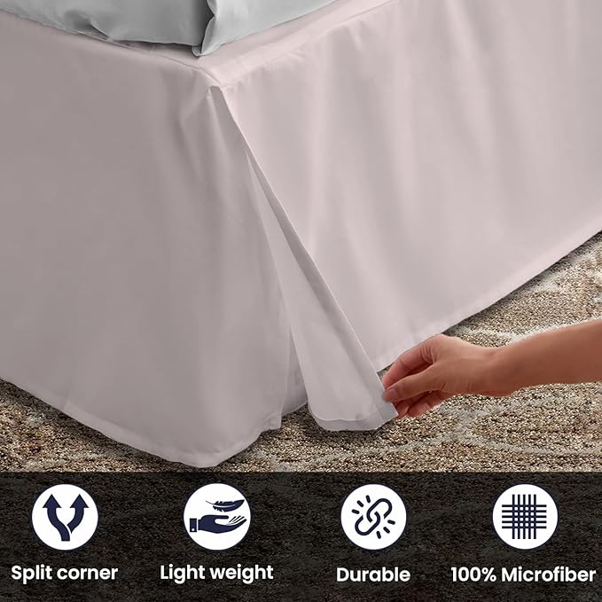 Microfiber Bed Skirt - King - 11 in Drop