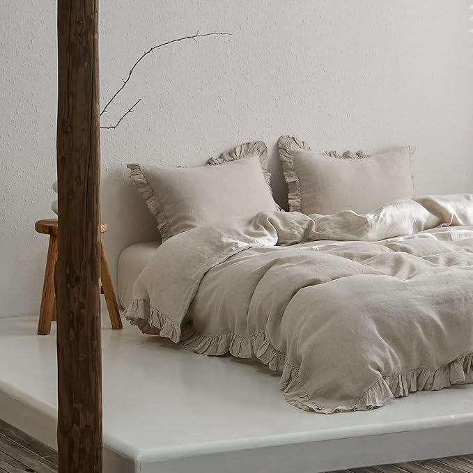 Linen Duvet Cover Set - Twin