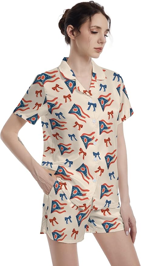 Women's Pajama Set - Short Sleeve - 2 Piece