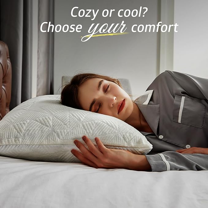 Memory Foam Cooling Bed Pillow - Standard