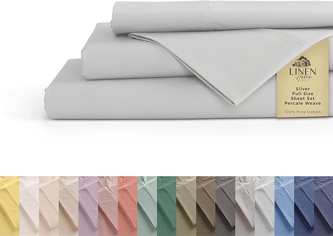 100% Cotton Bed Sheet Set - Full - 4 Piece