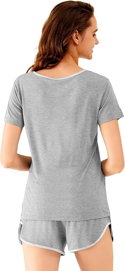 Women's Bamboo Cooling Pajama Set - Short Sleeve - 2 Piece