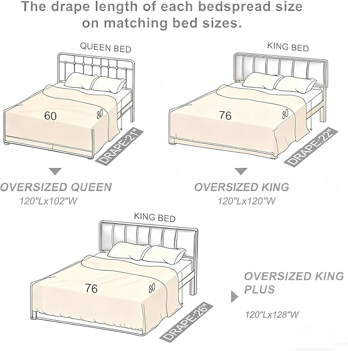 100% Cotton Bedding Set - King - 3 Piece