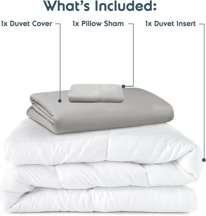 Down Alternative Duvet Cover Set - Twin - 3 Piece