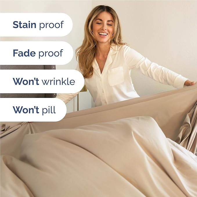 Cooling Bed Sheet Set - Twin XL - 16 in Deep Pocket - 4 Piece