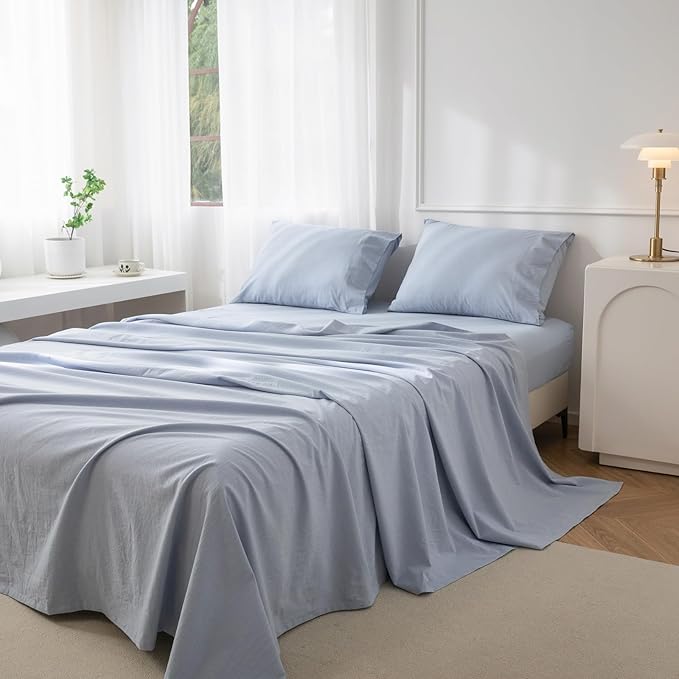 Linen Bed Sheet Set - Twin - 3 Piece