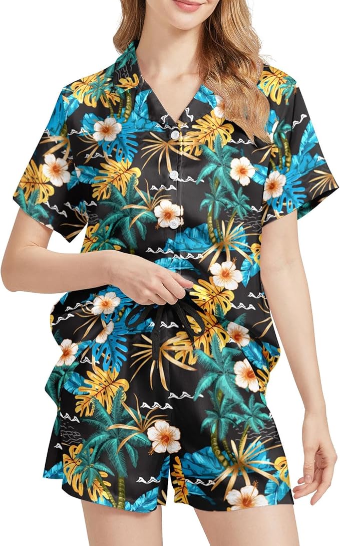 Women's Pajama Set - Short Sleeve - 2 Piece