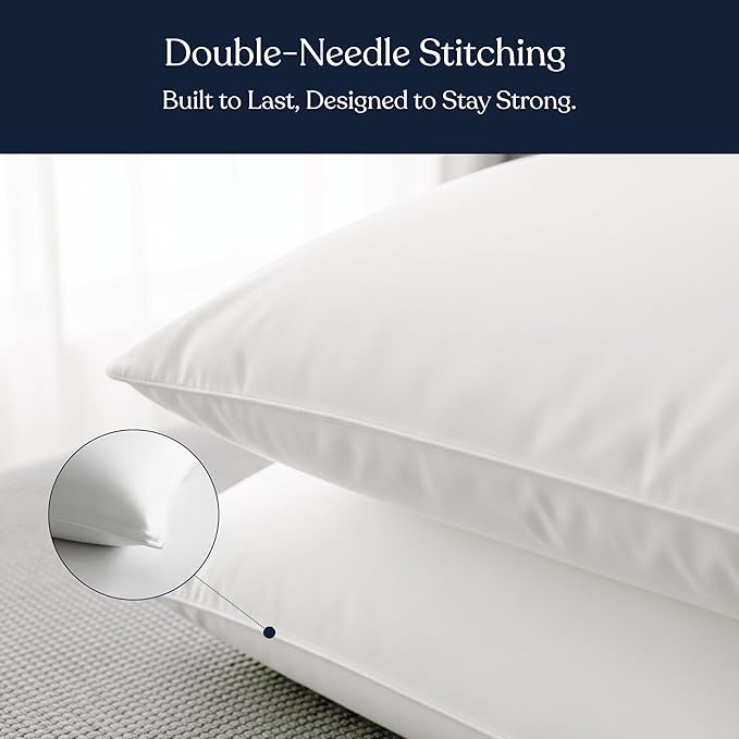 Down Alternative Hypoallergenic Bed Pillow - 2 Piece