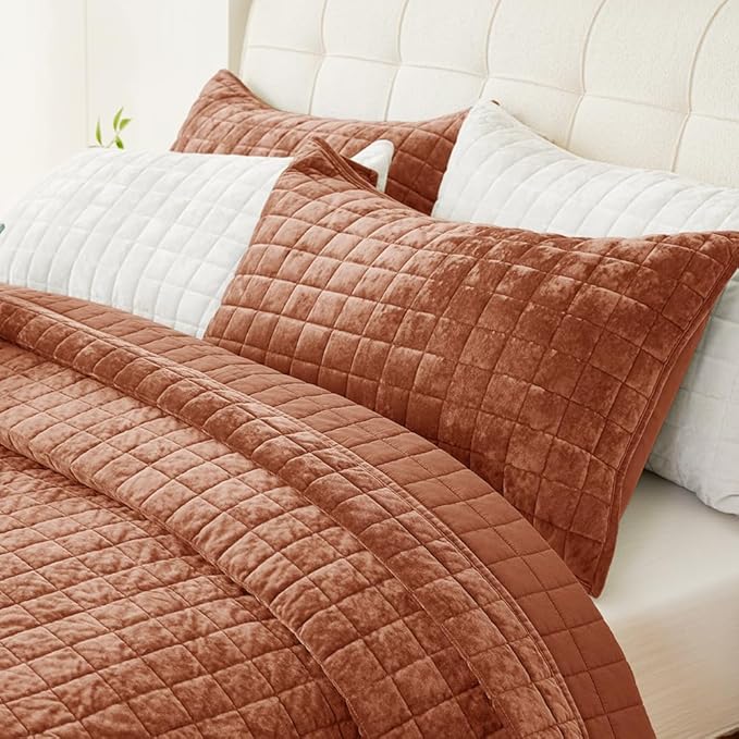Velvet Quilt Set - King - 3 Piece