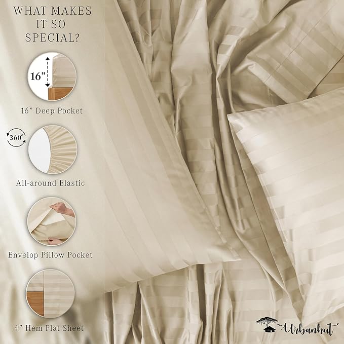 Bed Sheet Set - Twin - 16 in Deep Pocket - 4 Piece