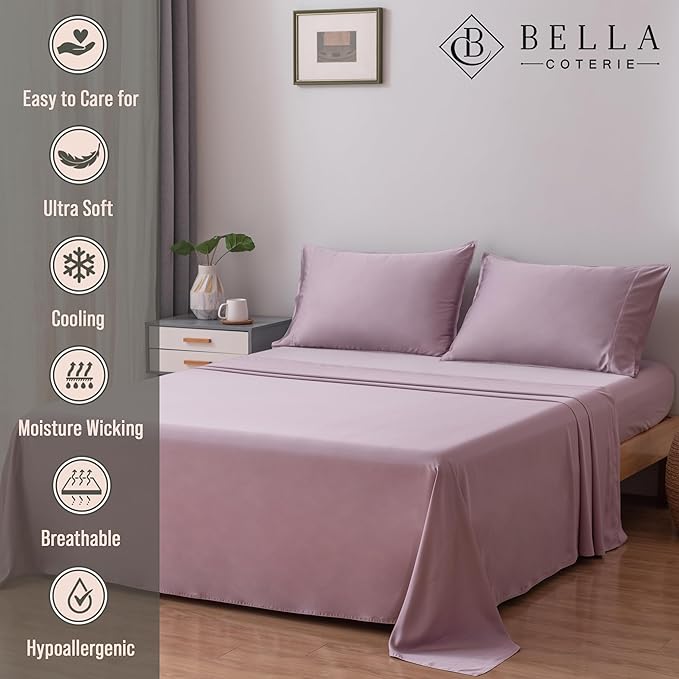 Bamboo Cooling Bed Sheet Set - Twin XL - 18 in Deep Pocket