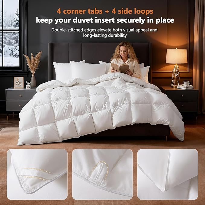 100% Cotton Duvets Down Comforter - Queen - 90 x 90 in